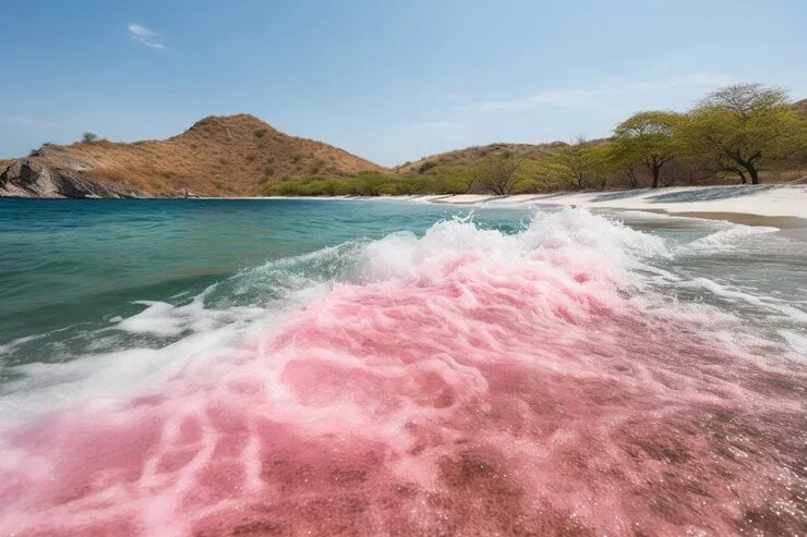pink beach, komodo islands pink beach